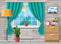 Domestic room interior. Royalty Free Stock Photo