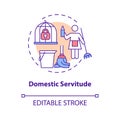Domestic servitude concept icon Royalty Free Stock Photo
