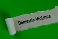 Domestic Violance Text written in torn paper Royalty Free Stock Photo