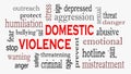 Domestic Violence and Abuse concept word cloud background Royalty Free Stock Photo