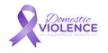 Domestic Violence Awareness Month Logo Icon Isolated