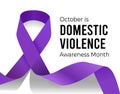 Domestic Violence Awareness Month. Vector illustration