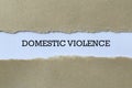 Domestic violence on paper Royalty Free Stock Photo