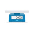 Domestic weigh scale food balance vector icon. Food weight kitchen illustration