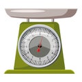 Domestic weigh scales icon, cartoon style