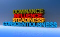 dominance influence steadiness conscientiousness on blue Royalty Free Stock Photo