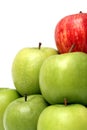 Domination concepts with apples Royalty Free Stock Photo