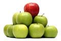 Domination concepts with apples Royalty Free Stock Photo