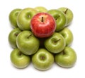 Domination concepts with apples Royalty Free Stock Photo