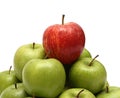 Domination concepts with apples Royalty Free Stock Photo