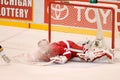 Dominic Hasek Gets His Face Washed