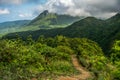 Dominica Island boiling lake mountain view