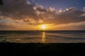 Dominica Island Sunset in Silhouette Royalty Free Stock Photo