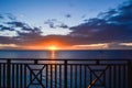 Dominica Island Sunset in Silhouette