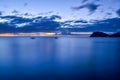 Dominica Island Sunset in Silhouette