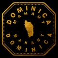 Dominica Mahaut Seal Map Design Royalty Free Stock Photo