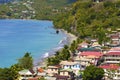 Dominica -panorama of Mero village