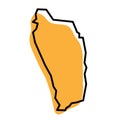 Dominica simplified vector map