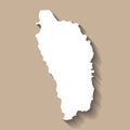 Dominica vector country map silhouette