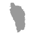 Dominica vector country map silhouette