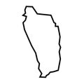 Dominica vector country map thick outline icon