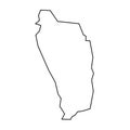 Dominica vector country map thin outline icon