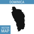 Dominica vector map with title