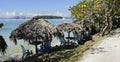 Dominican beachbars Royalty Free Stock Photo