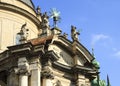 Dominican cathedral sculpture. Baroque style, Lviv architecture.