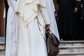 Dominican monks, detail of the monastic habit, monastic order of Royalty Free Stock Photo