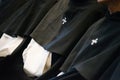 Dominican monks, detail of the monastic habit, monastic order of Royalty Free Stock Photo