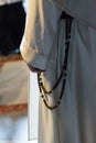 Dominican monks, detail of the monastic habit, monastic order of Royalty Free Stock Photo