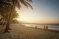 Dominican Republic, Cabarete - 08.03.2024: sunset on the seashore.
