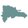 Dominican Republic. Map Of Dominican Republic Vector silhouette.