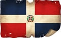 Dominican Republic Flag On Old Paper