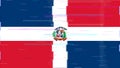 Dominican Republic Glitch Flag Vector - RGB Split Digital Video Frame Design Royalty Free Stock Photo