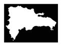 Dominican Republic map - island country in the Greater Antilles archipelago of the Caribbean region