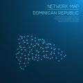 Dominican Republic network map.