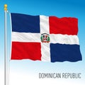Dominican Republic official national flag, america
