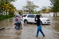 19.09.2022 Dominican Republic Punta Cana Bavaro. Consequences of Hurricane Fiona.