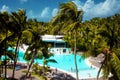 Dominican Republic, Punta cana, Saona Island - Mano Juan Beach. Fishermen`s village Royalty Free Stock Photo