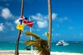 Dominican Republic, Punta cana, Saona Island - Mano Juan Beach. Fishermen`s village Royalty Free Stock Photo