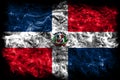 Dominican Republic smoke flag on a black background