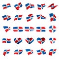 Dominicana flag, vector illustration