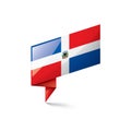 Dominicana flag, vector illustration on a white background