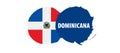 Dominicana flag, vector illustration on a white background