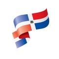 Dominicana flag, vector illustration on a white background