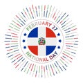 Dominicana national day badge.