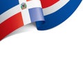 Dominicana flag, vector illustration on a white background