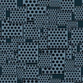 Seamless pattern with black dots on a dark blue background Royalty Free Stock Photo
